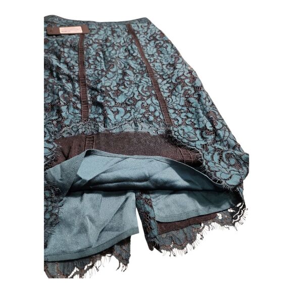 NWT Marciano - Haliah Lace Skirt XS Deep Teal Pencil Formal Chic Party Cocktail - Picture 8 of 9